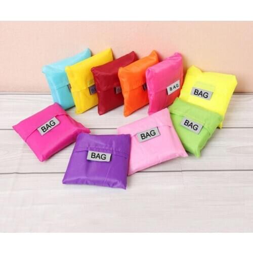 Eco Friendly Storage Handbag Foldable Usable Shopping Bags Reusable portable Grocery Nylon Large Bag LX7152