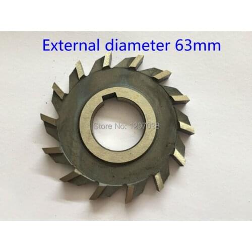 1PCS 63 external diameter HSS three straight tooth blade cutter, high-speed steel Slot milling cutter