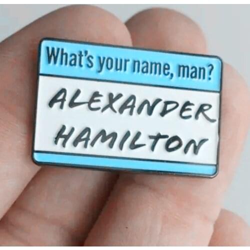 Hipster Alexander Hamilton Brooch Pins Enamel Metal Badges Lapel Pin Brooches Jackets Jeans Fashion Jewelry Accessories