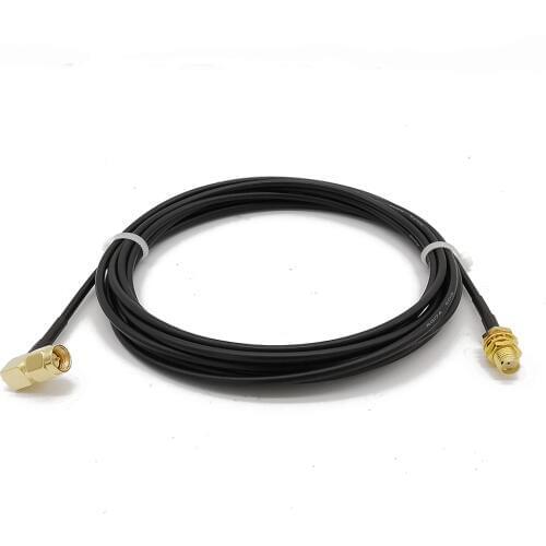 SMA Extension Cable SMA Male Right Angle to SMA Female RF Connector Adapter WiFi Antenna RG174 Extension Cable 3-15M