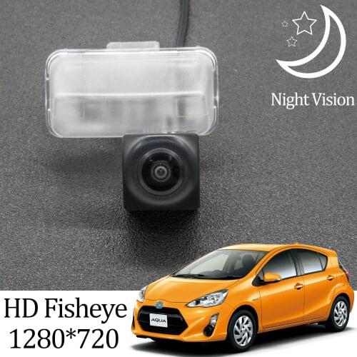 Owtosin HD 1280*720 Fisheye Rear View Camera For Toyota Prius C/Aqua 2011-2019 Car Reverse Parking Accessories