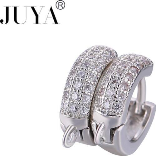 2019 DIY Earrings Findings Leverback Earring Hooks Handmade Clip Bails Clasp For Women Three Row Crystal Agate Earrings Making