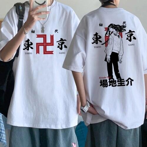 Men' Shirt Anime Tokyo Revengers Printed Short Sleeve T Shirt Men Manga Harajuku Tshirt Tops