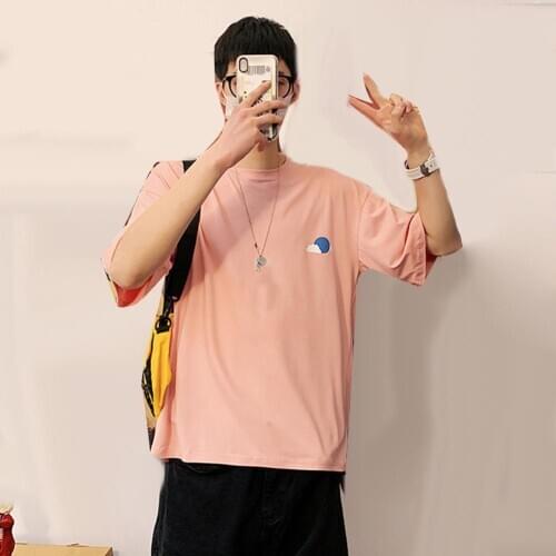 Men Sun Weather Breathable Loose Short Sleeve O Neck T-shirt Tee Top Blouse Loose Short Sleeve O Neck T-shirt Tee Top Blouse Loo