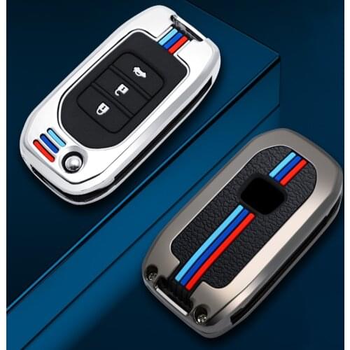 New 2/3 Buttons Car Fold Key Case Cover For Honda CivIc HRV CRV XRV Crider Odyssey 2015-2018 Remote Key Protection