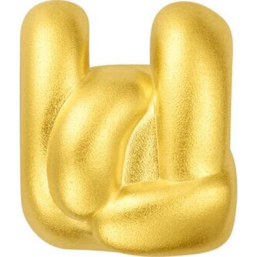 New Arrival 999 3D 24K Yellow gold Love Hand Pendant Bracelet