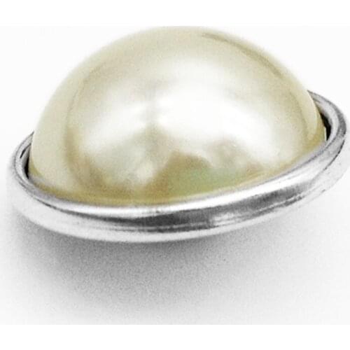 NZ235 good quality imitation pearl snap button for snap jewelry 12mm 18mm
