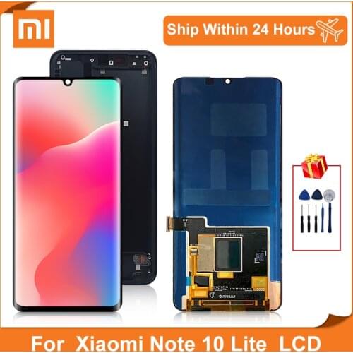 Original 6.47" For Xiaomi Note 10 Lite Display LCD Touch Screen For MI Note 10 Lite M2002F4LG, M1910F4G LCD Replacement Parts
