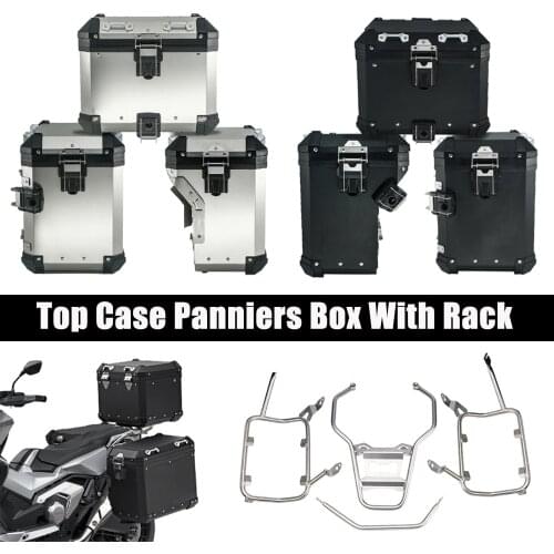 Panniers Top Rear Box Saddlebag For Honda XADV 750 X-ADV 750 2017 2018 2019 2020 Aluminum Side Box Case Luggage Trunk With Racks