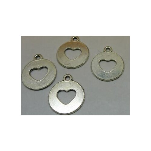 Zinc alloy pendant jewelry accessories diy handmade material charms Peach heart