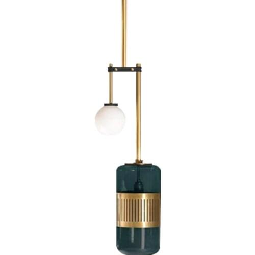 Postmodern light luxury copper chandelier living room bedroom exhibition hall dining room art glass chandelier