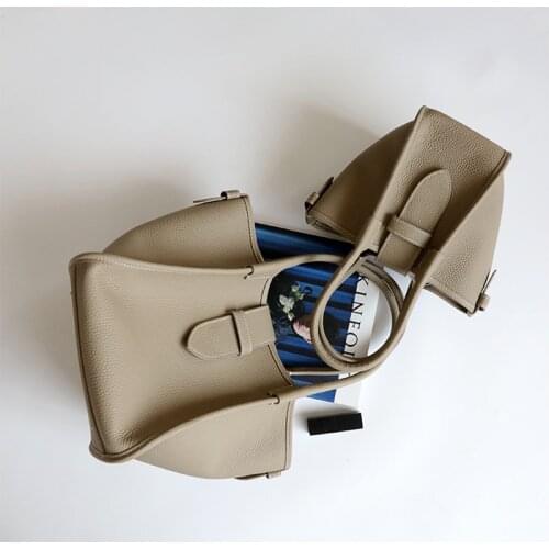 Luxury 2021 new design leather cowhide handbag swing bag vegetable basket lychee pattern leather wings bag