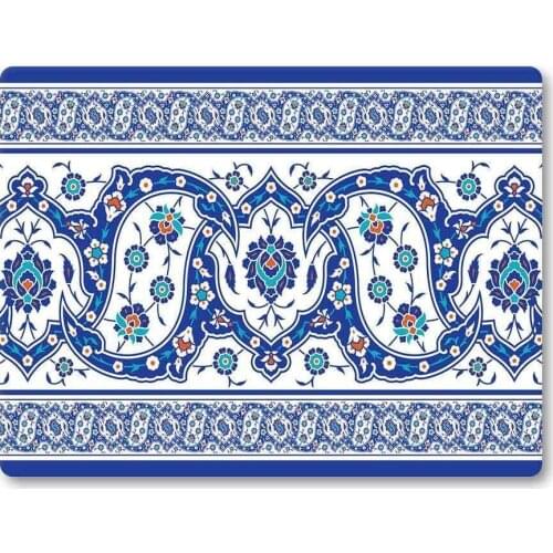 Turkish Encaustic Tile Pattern Glass Cutting Board Authentic Patterned Ottoman Ceramic Looking Glass Cutting Table Design Kitchen Antibacterial