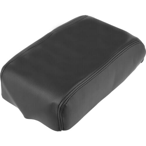 X Autohaux Center Console Lid Armrest Cover for Nissan Maxima 2009-2014 Pad Replacement Microfiber Leather Black