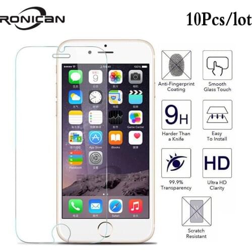 10Pcs Tempered Glass for iPhone 7 8 6 6s 5 5S SE 2020 Explosion Proof screen protector Film for iphone X XR XS Max 11 Pro Max