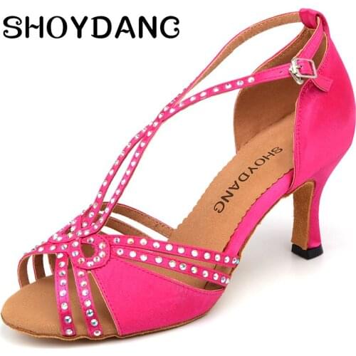 Ladies shoes Jazz sneakers high heel dance shoes with rhinestones Latin dance shoes ballroom tango salsa dance shoes
