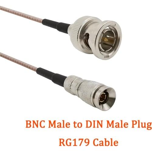 1-9M BNC Male to DIN Plug RG179 Pigtail Coax Cable 75 Ohm DIN 1.0/2.3 Plug to BNC Plug RF RG179 Cord For HD SDI 3G SDI Vedio