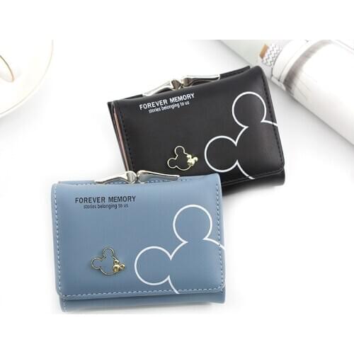 2021 Cartoon Leather Women Purse Pocket Ladies Clutch Wallet Women Short Card Holder Cute Girls Wallet Coin Bag