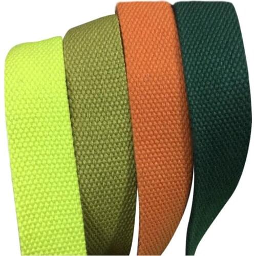 3.8cm wide thickening plain woven webbing pure color canvas belt for backpack luggage bag band diy accessories 50yards/lot