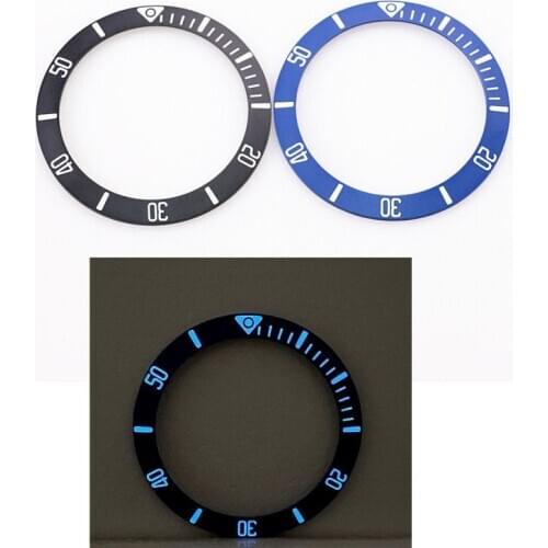 40mm black blue watch ceramic bezel Insert ring fit for Tudor Pelagos watch blue luminous matte Frosted surface