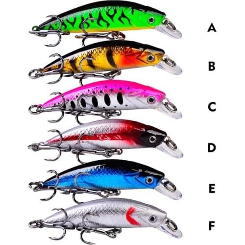 6g 6cm Fishing Lure Bionic Attractive 6 Colors Big Minnow Lure for Night Fishing