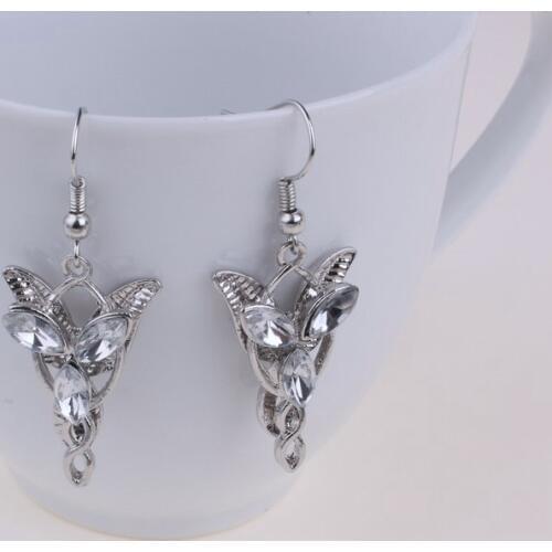 Movie Anime Film Jewelry Arwen Evenstar The Elves Princess Crystal Earrings For Women Wholesale Orecchini Pendientes Mujer