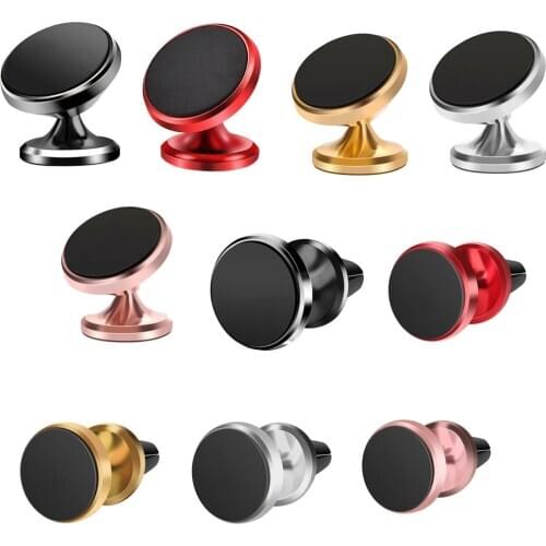 Magnetic Car Phone Holder 360° GPS Air Vent Car Holder Mobile Phone Holders for iPhone 11 Console Phone Stand for Samsung