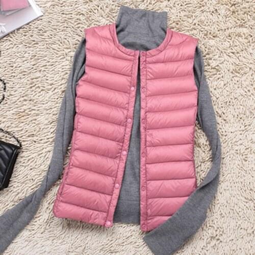 Brand 3XL Large Size Waistcoat 2021 New Womens Warm Vest Ultra Light Down Vest Women Portable Sleeveless Winter Warm Liner