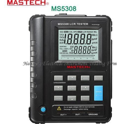 FAST SHIPMENT Mastech MS5308 LCR Meter Portable Handheld Auto Range LCR Meter High-Performance 100Khz