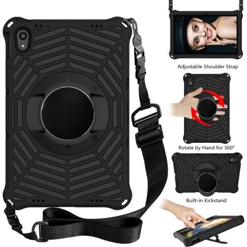 Kids Safe EVA Case with 360 Degree Rotatable Kickstand for Lenovo Xiaoxin Tab P11 TB-J606F Shockproof Cover+Strap