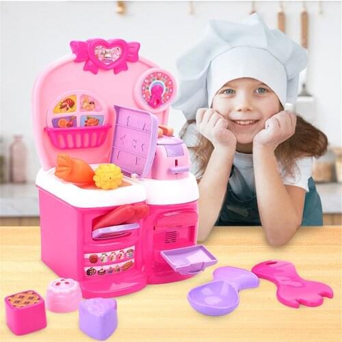 Children Kids Kitchen Playset Toys Pretend Play Cooking Kitchen Toy Toaster Kitchen Food Pretend Play Role