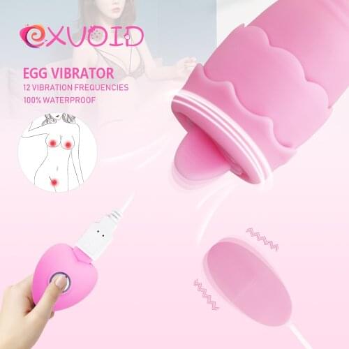 EXVOID Tongue Oral Licking Vibrators Sex Toys for Women G-spot Vagina Massage Vibrator Dildo Clitoris Stimulator Double Jump Egg