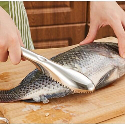 Cooking Tools Fish Cleaning Knife Skinner Fish Skin Scraper Stainless Steel Fish Scales Fishing Cleaning Remover Kitchen Gadget
