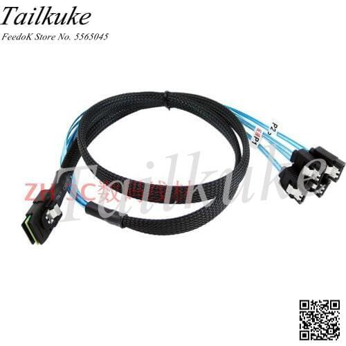 Factory Direct SFF 8087 to 4SATA Reverse Mini SAS Data Cable Backplane Connected to the Motherboard SATA Interface