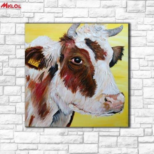 Frameless English Cows Oil Painting Wall Art Picture Paiting Canvas Paints Home Decor Abstract Print Painting Modern Wall Decor