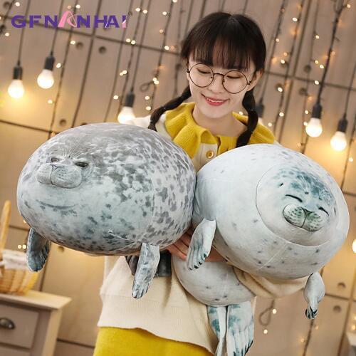 1pc 80CM Soft Large Size Sea Lion Plush Toys Sea World Animal Seal Plush Stuffed Doll Baby Sleeping Pillow Kids Girls Gifts
