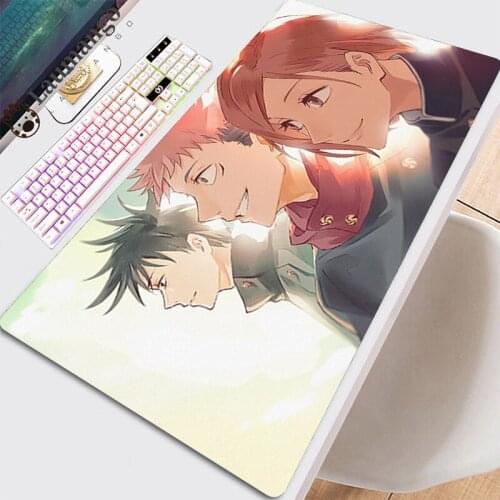 Desk Pads Mouse Anime Pc Gaming Gamer Kawaii Accessories Large Mousepad Custom Keyboard Mats Mat Mause Cool Jujutsu Kaisen Pads