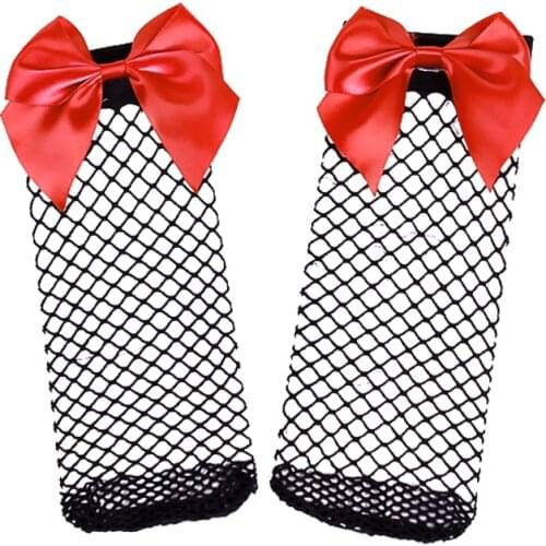 Bow Tie Fishnet Socks for Women Summer Thin Hollow Out Mesh Socks Japanese Fashion Girls Kawaii Sock Calcetines De La Mujer