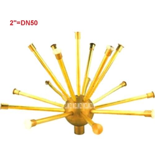 New Arrival 2" DN50 Hemisphere Dandelion Brass Fountain Crystal Ball Nozzle Sprayer Head Spray Pond 80-100Kpa Water Spray 1.8m