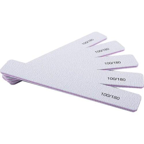 100/Pack Wholesale 100/180 Nail Files Nails Buffer Supplies For Professional Accesorios Set Trimmer Beauty Nail Business Vendor