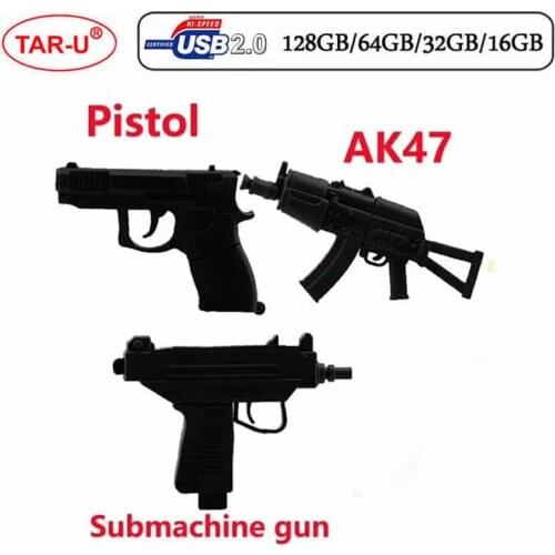 Today On Sale :Carton Gun PVC USB Flash Drive 16gb 32gb real flash pendrive USB2.0 Memory stick