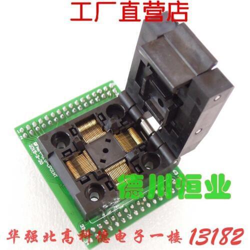 Qfp64 Chip Test Stand Ic Aging Seat Stm32 Programming Station Fpq-64-0.5-06