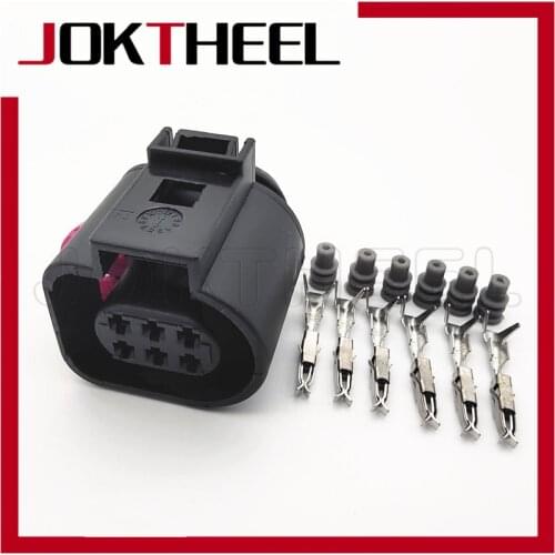 1/5/20set 1.5mm 6 Pin way female 3B0973813 1J0973713 Auto Temp sensor connector waterproof throttle plug for VW AUDI 1J0 973 713