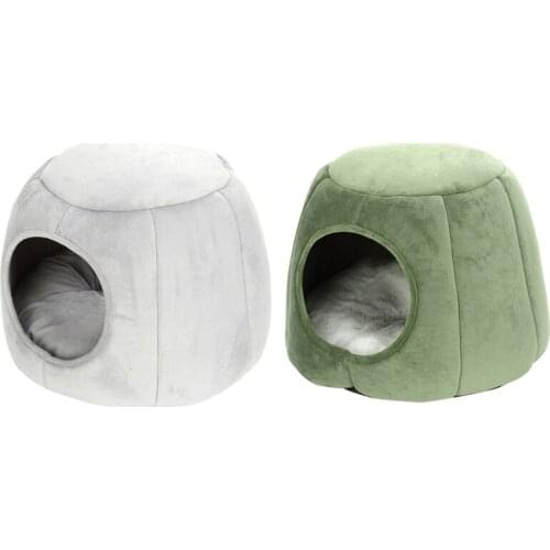 Guinea Pigs Sleeping Bed Hamster Hedgehog Winter Nest Small Pet Warm Cage Cave Bed House Fleece Cusion Hide Toy