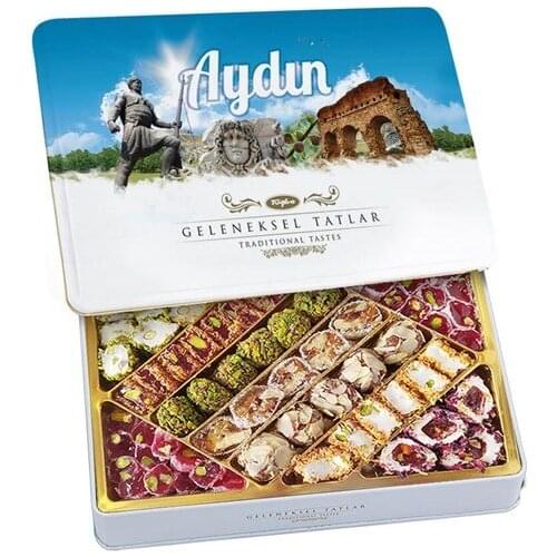 Traditional Turkish Delight in Metal Can, 19.04oz - 540g (Aydin)