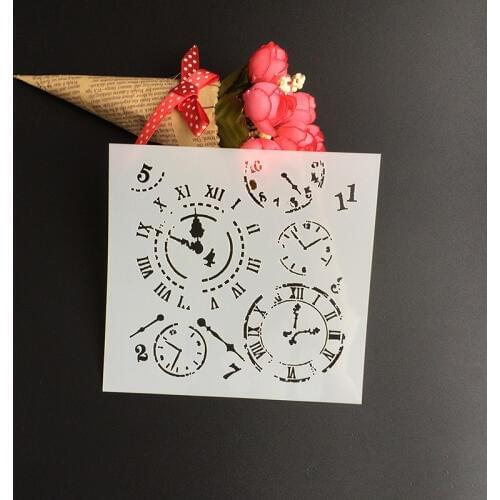 Clock Stencil Scapbook Stencil Cake Decorating Tool scrapbooking