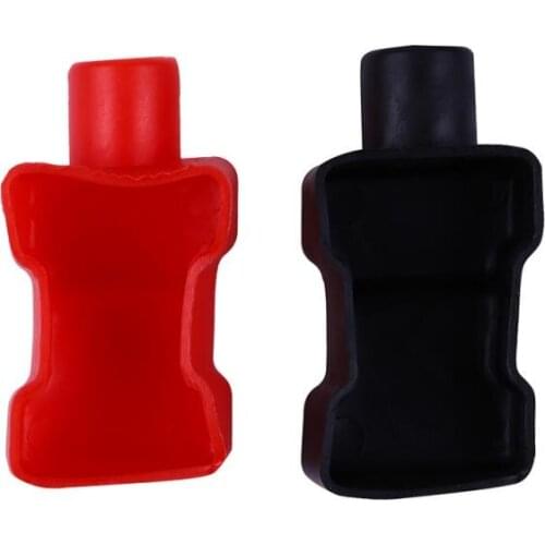 1 Set Universal Battery Terminal PVC Insulating Protector Covers Insulating Covers Angle Type Terminals Auto Replacement Parts