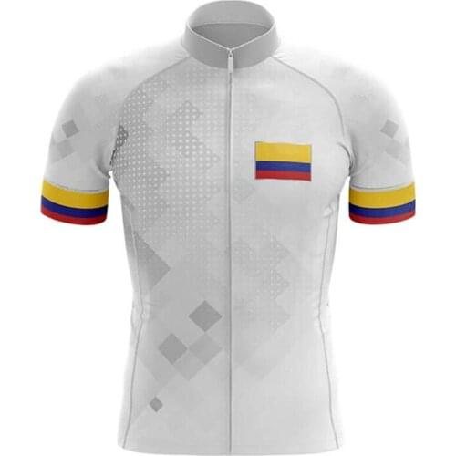 Colombia Cycling Jersey Classic retro Bike Clothing Quick-Dry Racing MTB Bicycle Clothes Uniform Breathale Cycling Clothing Wear
