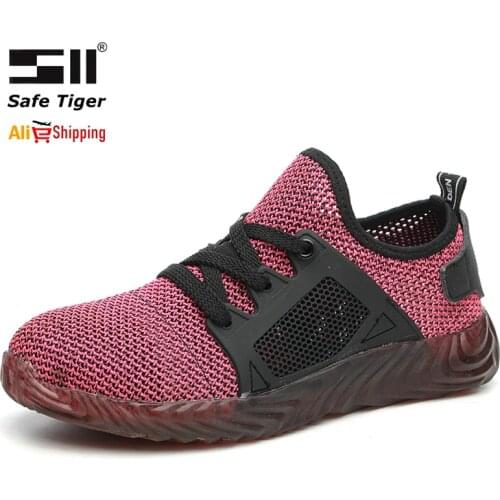 Dropshipping Work Shoes Women Steel Toe Safety Shoes Puncture-Proof Work Sneakers Breathable Indestructible Shoes