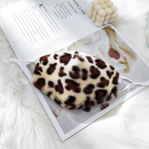 Winter Face Mask For Women Fashion Leopard Designer Warm Windproof Outdoor Mouth Mask Female Masques Mascsrillas Decoration